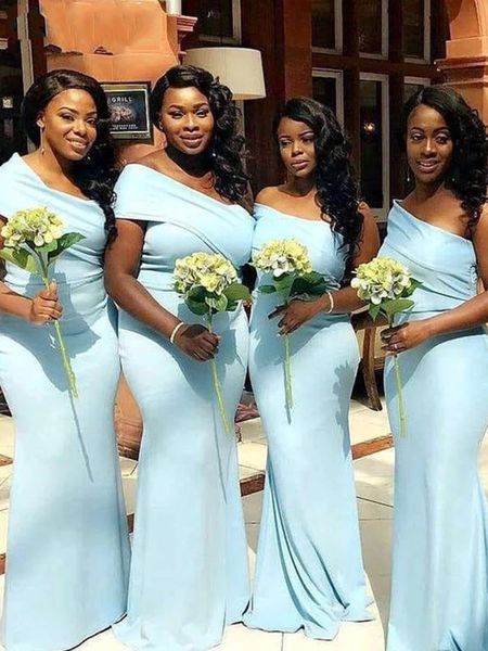 2022 spring garden bridemsaid dresses light sky blue satin one shoulder plus size maid of honor gowns sweep train african mermaid wedding gu, White;pink
2022 spring garden bridemsaid dresses light sky blue satin one shoulder plus size maid of honor gowns sweep train african mermaid wedding gu, White;pink