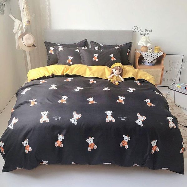 bedding sets bed sheet pillowcase comforter cover duvet set 4 pieces black bear print pattern cute and stylish bedclothes oceania
bedding sets bed sheet pillowcase comforter cover duvet set 4 pieces black bear print pattern cute and stylish bedclothes oceania
