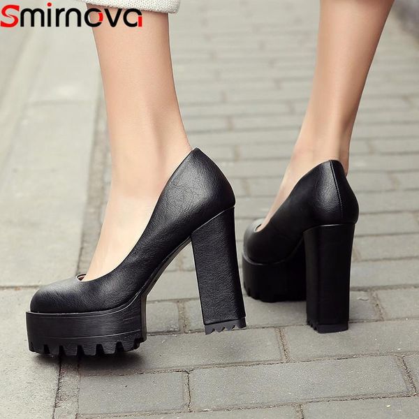 dress shoes smirnova big size 33-42 fashion spring woman round toe shallow pumps women platform thick high heels, Black
dress shoes smirnova big size 33-42 fashion spring woman round toe shallow pumps women platform thick high heels, Black