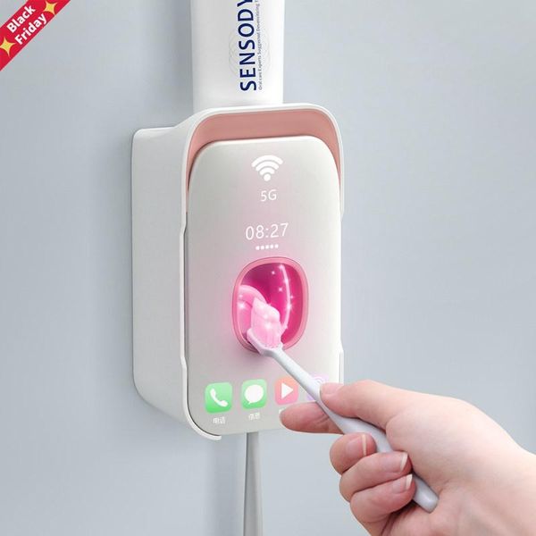 automatic toothpaste dispenser wall mount toothbrush holder plastic portable squeezer bathroom accessories holders
automatic toothpaste dispenser wall mount toothbrush holder plastic portable squeezer bathroom accessories holders