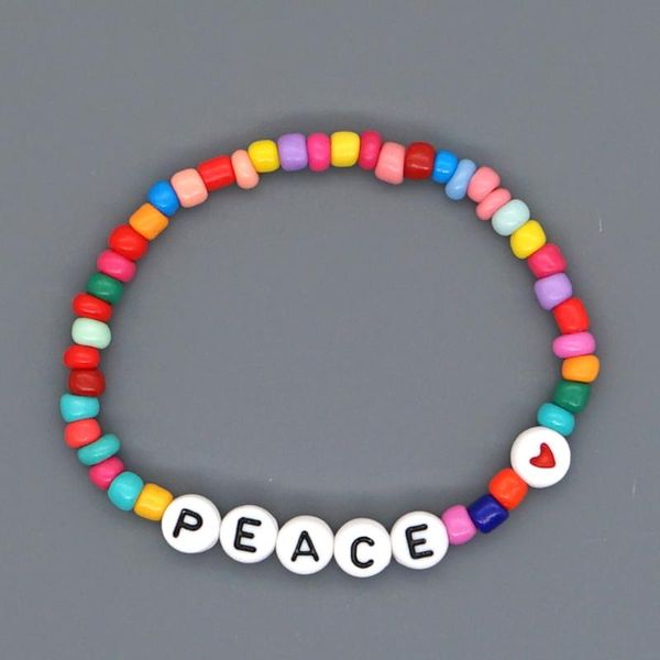 beaded, strands bbrichy bracelet rainbow beads peace letter bracelets for women jewelry pulsera mujer surfer bohemian colors stretch armband, Black
beaded, strands bbrichy bracelet rainbow beads peace letter bracelets for women jewelry pulsera mujer surfer bohemian colors stretch armband, Black