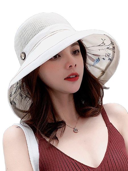 wide brim hats 2021 summer big flower sun hat for women mesh uv protection beach female net foldable lady's bucket, Blue;gray
wide brim hats 2021 summer big flower sun hat for women mesh uv protection beach female net foldable lady's bucket, Blue;gray