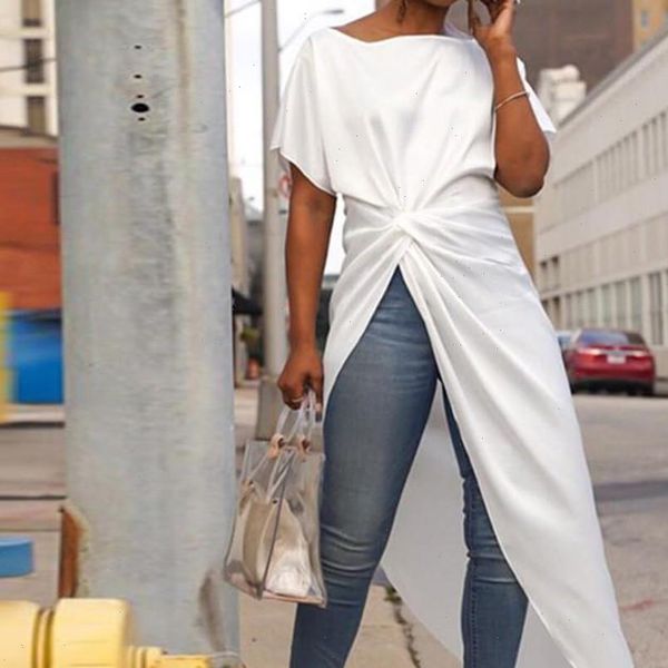 casual asymmetrical pleated womens shirts short sleeve swallowtail and plus size roupas feminina p3, White
casual asymmetrical pleated womens shirts short sleeve swallowtail and plus size roupas feminina p3, White