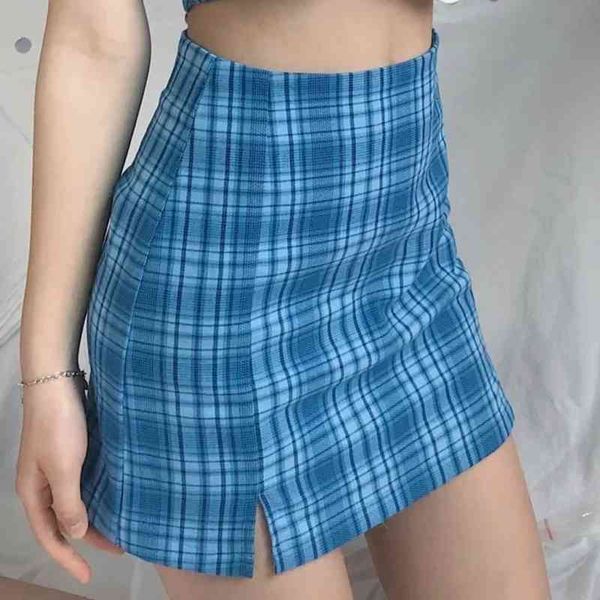 blue plaid women elegant mini skirts summer fashion ladies vintage party female split girls chic streetwear 210427, Black
blue plaid women elegant mini skirts summer fashion ladies vintage party female split girls chic streetwear 210427, Black