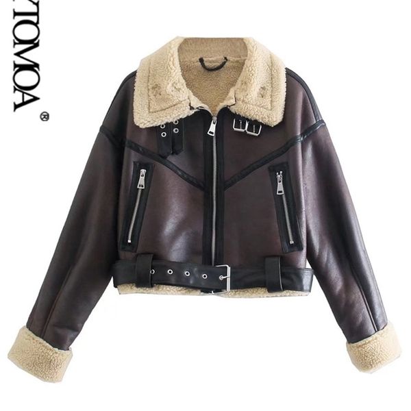kpytomoa women fashion thick warm faux shearling jacket coat vintage long sleeve belt hem female outerwear chic 211220, Black
kpytomoa women fashion thick warm faux shearling jacket coat vintage long sleeve belt hem female outerwear chic 211220, Black
