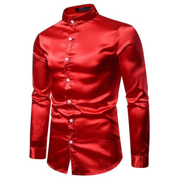 men's casual shirts red silk satin shirt men camisa social masculina 2021 brand slim fit long sleeve mens party wedding tuxedo xxl, White;black
men's casual shirts red silk satin shirt men camisa social masculina 2021 brand slim fit long sleeve mens party wedding tuxedo xxl, White;black