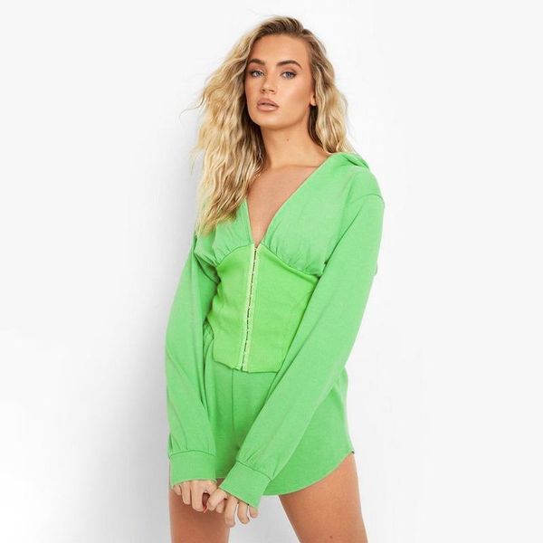 women's hoodies & sweatshirts autumn/winter 2021 long-sleeved cardigan waisted hoodie shorts two-piece casual suit for women, Black
women's hoodies & sweatshirts autumn/winter 2021 long-sleeved cardigan waisted hoodie shorts two-piece casual suit for women, Black