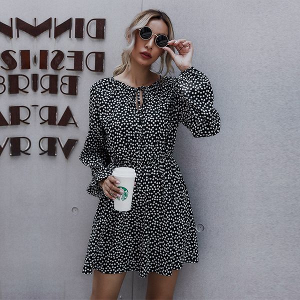 autumn winter dot print casual high waist lantern sleeve slim above knee dress for women 2020 new fashion, Black;gray
autumn winter dot print casual high waist lantern sleeve slim above knee dress for women 2020 new fashion, Black;gray