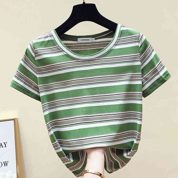 women's t-shirt shintimes t shirt summer color matching striped cotton short sleeve casual tshirts clothes camiseta mujer my9, White
women's t-shirt shintimes t shirt summer color matching striped cotton short sleeve casual tshirts clothes camiseta mujer my9, White