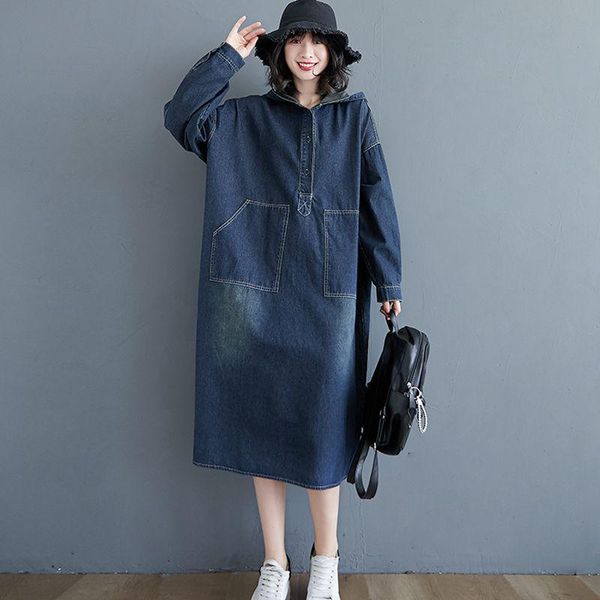 casual dresses size 4xl 120kg denim dress retro autumn women long sleeve pockets loose with hoodies plus, Black;gray
casual dresses size 4xl 120kg denim dress retro autumn women long sleeve pockets loose with hoodies plus, Black;gray