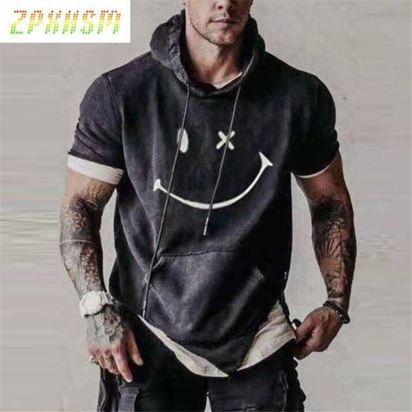 men's hoodies & sweatshirts summer casual loose sweatshirt for men fashion smiler print hooded retro male short sleeve pullover streetw, Black
men's hoodies & sweatshirts summer casual loose sweatshirt for men fashion smiler print hooded retro male short sleeve pullover streetw, Black