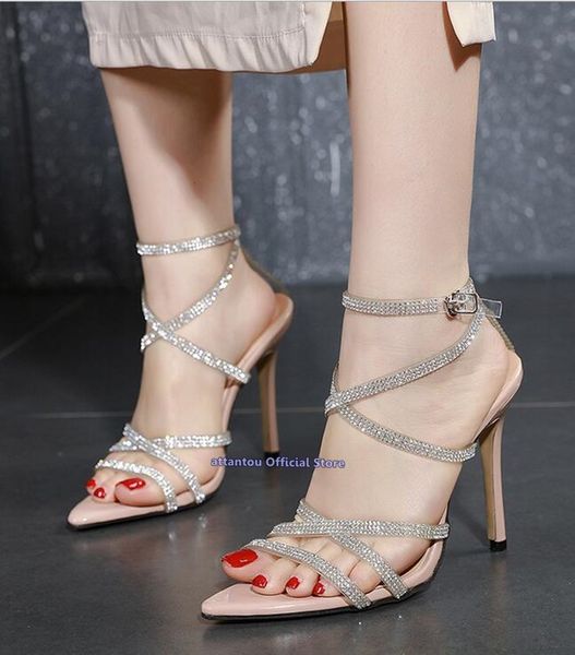 sandal spring summer strapss gladiator diamond ankle wrapped in thin sandals of women's high heels narrow crystal strap shoes, Black
sandal spring summer strapss gladiator diamond ankle wrapped in thin sandals of women's high heels narrow crystal strap shoes, Black