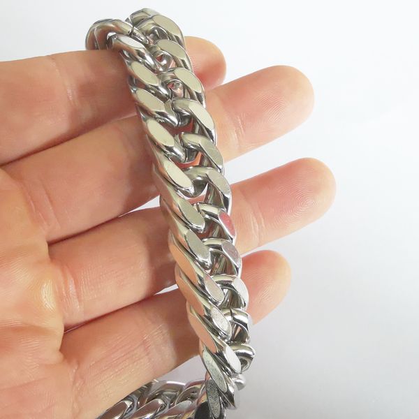 high polished 15mm 18-40 inches big miami chain stainless steel cuban curb link-chain necklace gift for mens hip-hop, Silver
high polished 15mm 18-40 inches big miami chain stainless steel cuban curb link-chain necklace gift for mens hip-hop, Silver