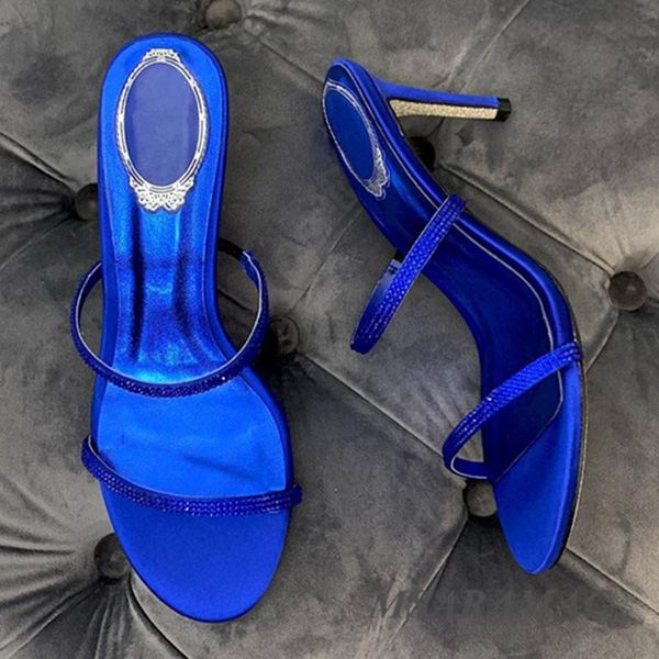blue shiny crystal belt high heel slippers leather round toe dress shoes summer ladies all-match party, Black
blue shiny crystal belt high heel slippers leather round toe dress shoes summer ladies all-match party, Black