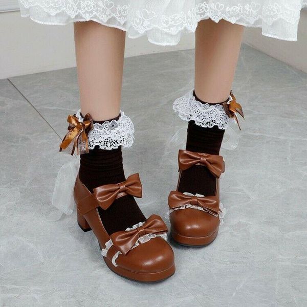 dress shoes lolita bowtie pumps women's girls cosplay lace chunky heel mary jane, Black
dress shoes lolita bowtie pumps women's girls cosplay lace chunky heel mary jane, Black