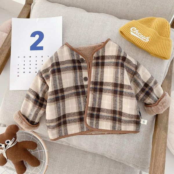 jackets children clothing baby boy clothes 2021 winter plaid fleece woolen warm boy's, Blue;gray
jackets children clothing baby boy clothes 2021 winter plaid fleece woolen warm boy's, Blue;gray