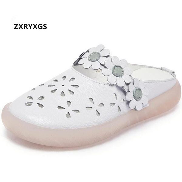 round head hollow cowhide flower summer women slippers fashion sandals soft comfort casual leather, Black
round head hollow cowhide flower summer women slippers fashion sandals soft comfort casual leather, Black
