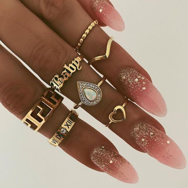 cluster rings alloy creative accessories with crystal geometric baby lovely drop ring suit 7-piece set for women wholesale, Golden;silver
cluster rings alloy creative accessories with crystal geometric baby lovely drop ring suit 7-piece set for women wholesale, Golden;silver