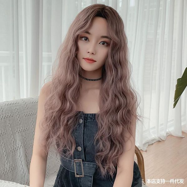 net wool red split wig women's full head set natural medium hair big wave long curl chemotherapy corn perm, Black
net wool red split wig women's full head set natural medium hair big wave long curl chemotherapy corn perm, Black