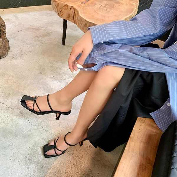 slippers mkkhou fashion sandals women summer shoes genuine leather strap combination 5.5cm mid heel large size 33-41, Black
slippers mkkhou fashion sandals women summer shoes genuine leather strap combination 5.5cm mid heel large size 33-41, Black