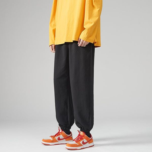 men's pants men casual trousers drawstring 2021 harajuku loose solid sweatpants, Black
men's pants men casual trousers drawstring 2021 harajuku loose solid sweatpants, Black