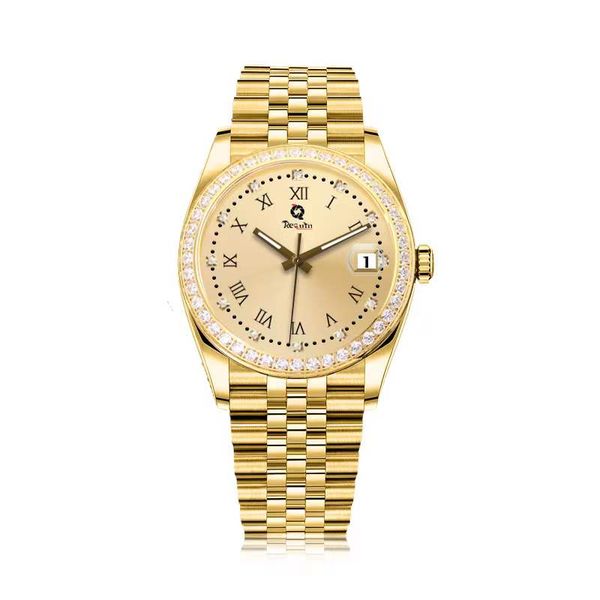 luxury watch men 116243 requin 2813 gold stainless steel case double row diamond calendar automatic mechanical date just sapphire roman nume, Slivery;brown
luxury watch men 116243 requin 2813 gold stainless steel case double row diamond calendar automatic mechanical date just sapphire roman nume, Slivery;brown