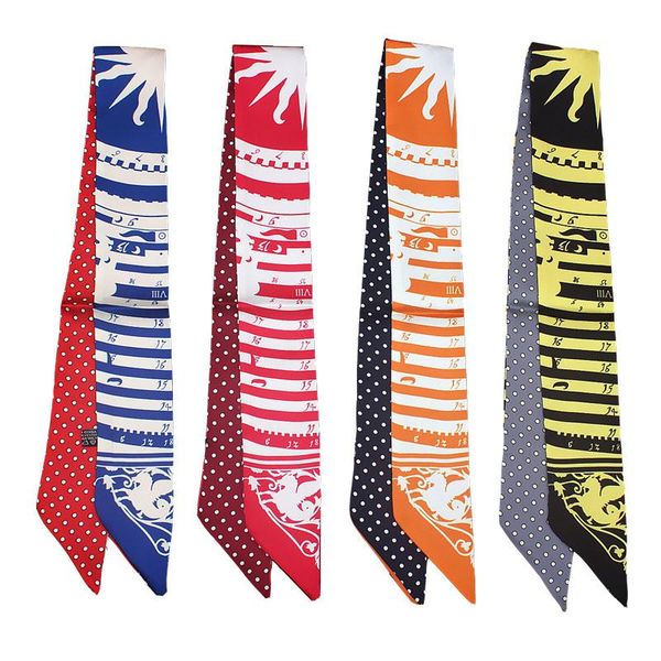 tight scarf women's digital dot stripe printed scarves ties female fashion headscarf, Blue;gray
tight scarf women's digital dot stripe printed scarves ties female fashion headscarf, Blue;gray