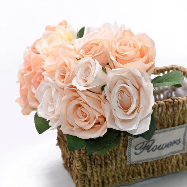 9pcs/bouquet artificial silk rose flower bridal bouquet wedding decoration festival party home table arrange fake flowers supply decorative
9pcs/bouquet artificial silk rose flower bridal bouquet wedding decoration festival party home table arrange fake flowers supply decorative