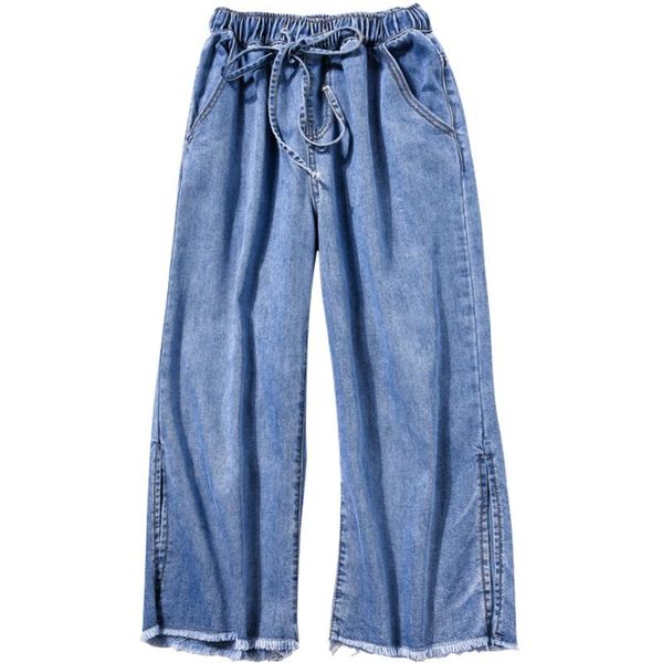 women's jeans women high waist drawstring loose softener mom plus size female calf-length denim wide leg pants, Blue
women's jeans women high waist drawstring loose softener mom plus size female calf-length denim wide leg pants, Blue