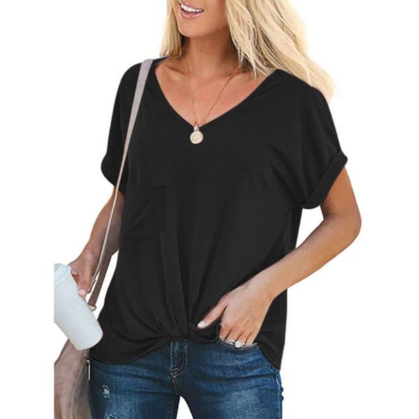 women's t-shirt 2021 harajuku womens rolled short sleeve v neck t shirts summer knot front tees solid streetwear for girl, White
women's t-shirt 2021 harajuku womens rolled short sleeve v neck t shirts summer knot front tees solid streetwear for girl, White