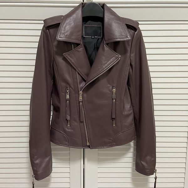 women's leather & faux lilac lady's genuine jackets show thin women sheepskin coat lapel factory, Black
women's leather & faux lilac lady's genuine jackets show thin women sheepskin coat lapel factory, Black
