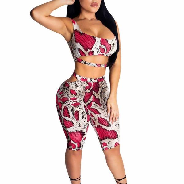 hollow out women two piece set snack print elastic waist half pants suits backless 5.23 women's, White
hollow out women two piece set snack print elastic waist half pants suits backless 5.23 women's, White