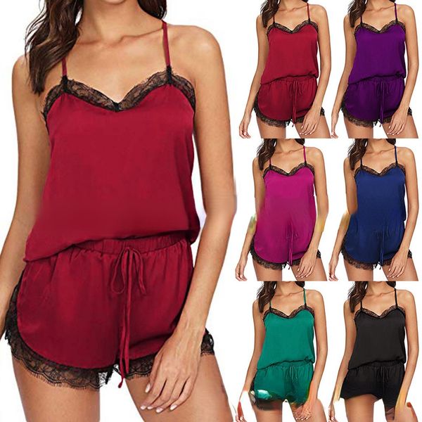 women's gift pajamas sets home christmas party daily modern style pure color polyester satin simple casual strap shorts, Red;black
women's gift pajamas sets home christmas party daily modern style pure color polyester satin simple casual strap shorts, Red;black