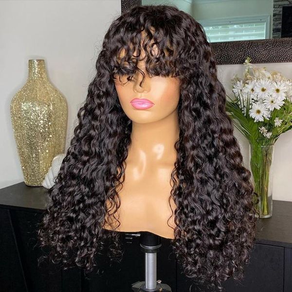 simbeauty curly bang wigs 250 density natural hairline lace front human hair pre plucked brazilian remy 13x6, Black;brown
simbeauty curly bang wigs 250 density natural hairline lace front human hair pre plucked brazilian remy 13x6, Black;brown