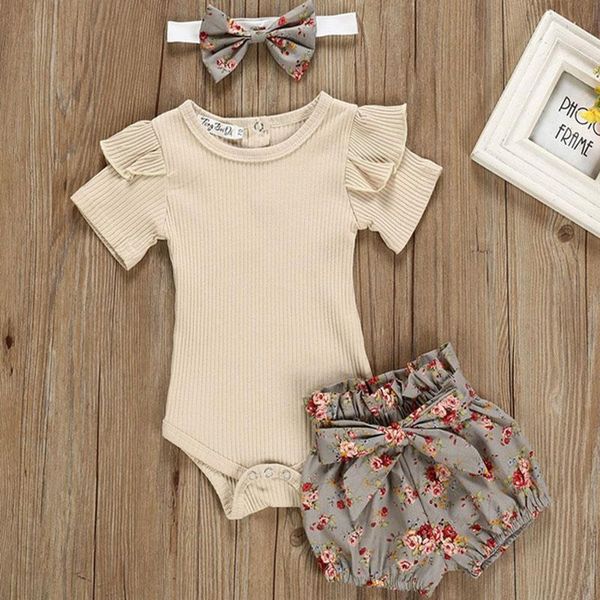 clothing sets summer infant clothes baby girl ruffled ribbed bodysuit girls floral shorts headband born 3pcs set, White
clothing sets summer infant clothes baby girl ruffled ribbed bodysuit girls floral shorts headband born 3pcs set, White