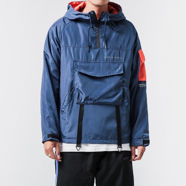 men's jackets spring pullover jacket men big pocket hooded outerwear street fashion plus size drawstring windbreaker coats male clothin, Black;brown
men's jackets spring pullover jacket men big pocket hooded outerwear street fashion plus size drawstring windbreaker coats male clothin, Black;brown