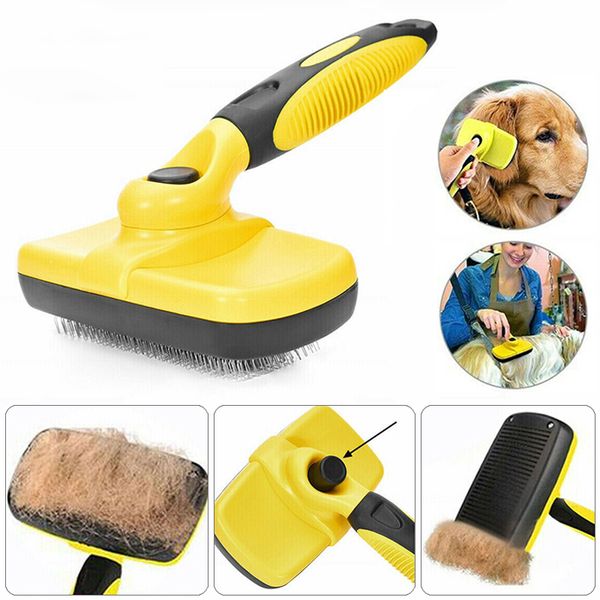pet grooming brush self cleaning slicker brushes automatic hair removal wire comb ergonomic deshedding tool for dogs cat shedding trimmer
pet grooming brush self cleaning slicker brushes automatic hair removal wire comb ergonomic deshedding tool for dogs cat shedding trimmer