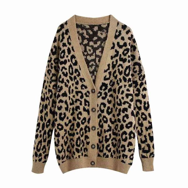 women leopard print v neck single breasted knitting sweater female long sleeve pullover casual lady loose sw1131 210430, White;black
women leopard print v neck single breasted knitting sweater female long sleeve pullover casual lady loose sw1131 210430, White;black
