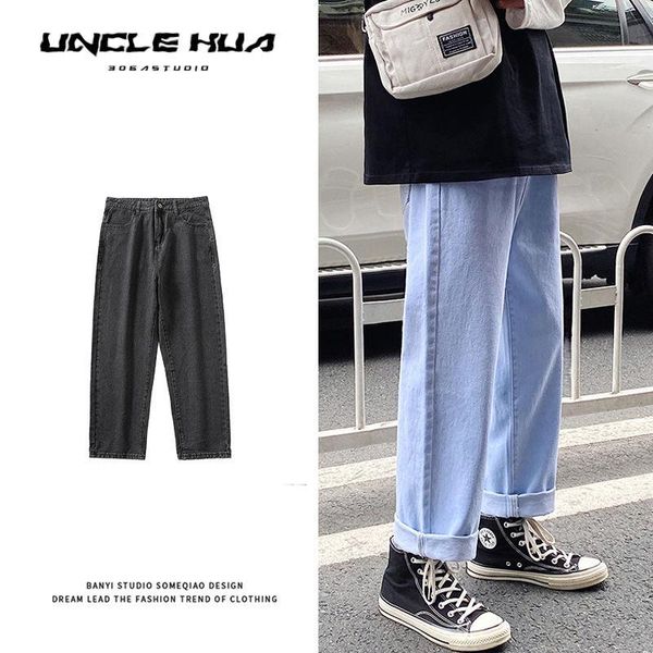 men's jeans korean wide-leg fashion retro casual men streetwear loose hip-hop straight denim trousers mens -3xl, Blue
men's jeans korean wide-leg fashion retro casual men streetwear loose hip-hop straight denim trousers mens -3xl, Blue