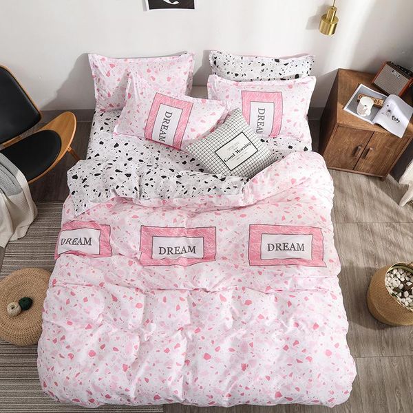 bedding sets home textile aloe cotton 3/4pcs set simple pink dots and grey pattern sheet elegant soft king oceania
bedding sets home textile aloe cotton 3/4pcs set simple pink dots and grey pattern sheet elegant soft king oceania
