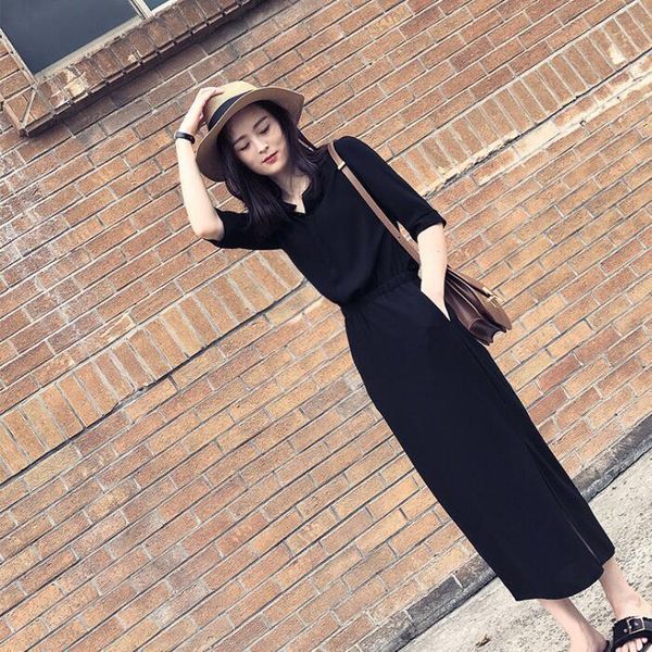 dresses hepburn 2021 new korean split skirt fashion temperament waist slim dress women's summer, Black;gray
dresses hepburn 2021 new korean split skirt fashion temperament waist slim dress women's summer, Black;gray