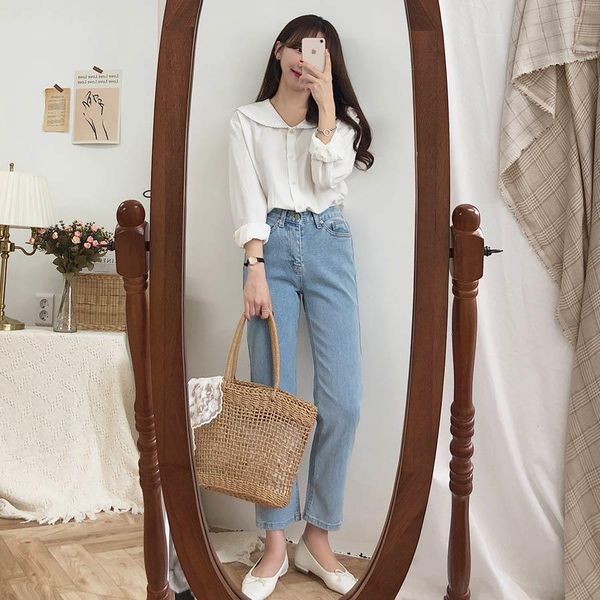 s xl women shirt spring white femme long sleeve patchwork cotton shirts casual loose cute blouses female vetement
s xl women shirt spring white femme long sleeve patchwork cotton shirts casual loose cute blouses female vetement