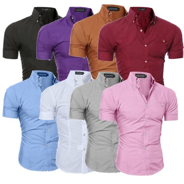 men's casual shirts 2021 men short sleeved sold slim fit male social business dress shirt brand clothing camisas para hombre, White;black
men's casual shirts 2021 men short sleeved sold slim fit male social business dress shirt brand clothing camisas para hombre, White;black