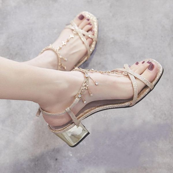 women sandals 2021 summer gladiator square heel party wedding shoes ladies, Black
women sandals 2021 summer gladiator square heel party wedding shoes ladies, Black