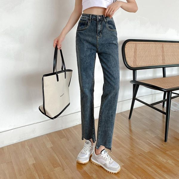 women's jeans shnsophi summer streetwear female retro washed straight hole denim pants women wide leg mom ankle length ladies trousers, Blue
women's jeans shnsophi summer streetwear female retro washed straight hole denim pants women wide leg mom ankle length ladies trousers, Blue