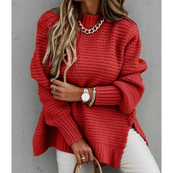 women's sweaters simple fashion fall winter street solid color sweater warm casual loose side slit christmas women sueter mujer, White;black
women's sweaters simple fashion fall winter street solid color sweater warm casual loose side slit christmas women sueter mujer, White;black