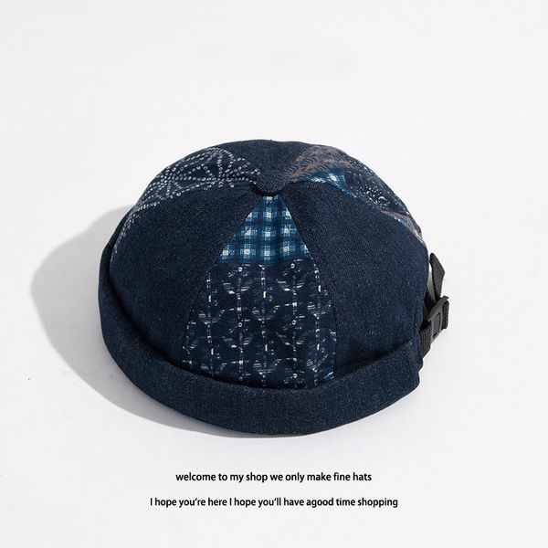 hat female spring and autumn designer yuppie cowboy splicing landlord personality hip hop cuntou cucurbit male, Blue;gray
hat female spring and autumn designer yuppie cowboy splicing landlord personality hip hop cuntou cucurbit male, Blue;gray