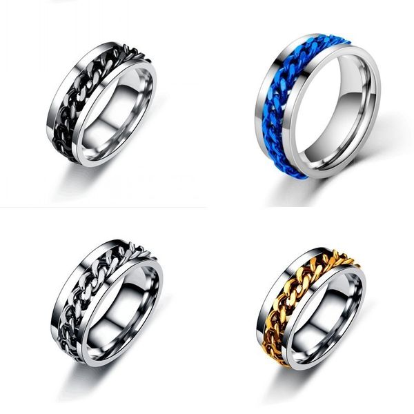 titanium steel chain rotatable ring jewelry men women stainless steel fashion rings multicolor popular new pattern 1 8yy j2, Silver
titanium steel chain rotatable ring jewelry men women stainless steel fashion rings multicolor popular new pattern 1 8yy j2, Silver