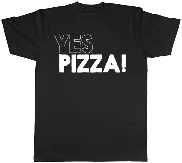 yes pizza mens ladies womens t-shirt, White;black
yes pizza mens ladies womens t-shirt, White;black