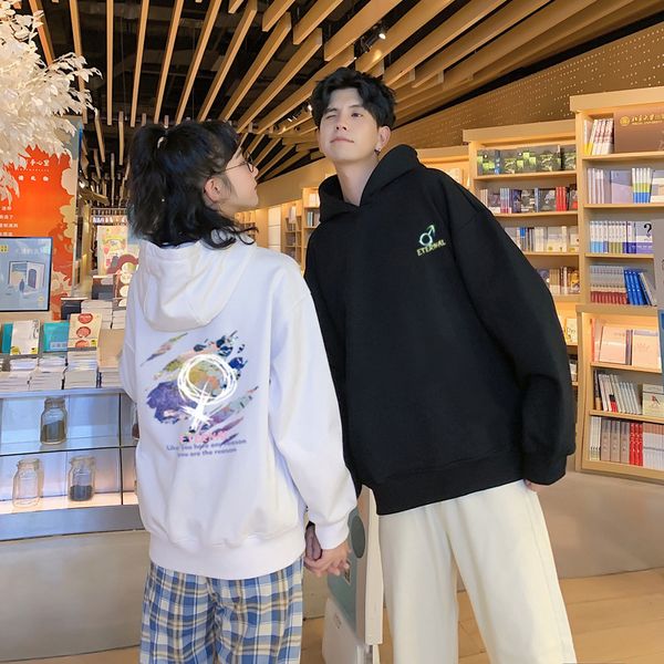 fried street lovers' spring clothes spring lovers' 2021 new trend loose korean style hooded sweater, Black
fried street lovers' spring clothes spring lovers' 2021 new trend loose korean style hooded sweater, Black